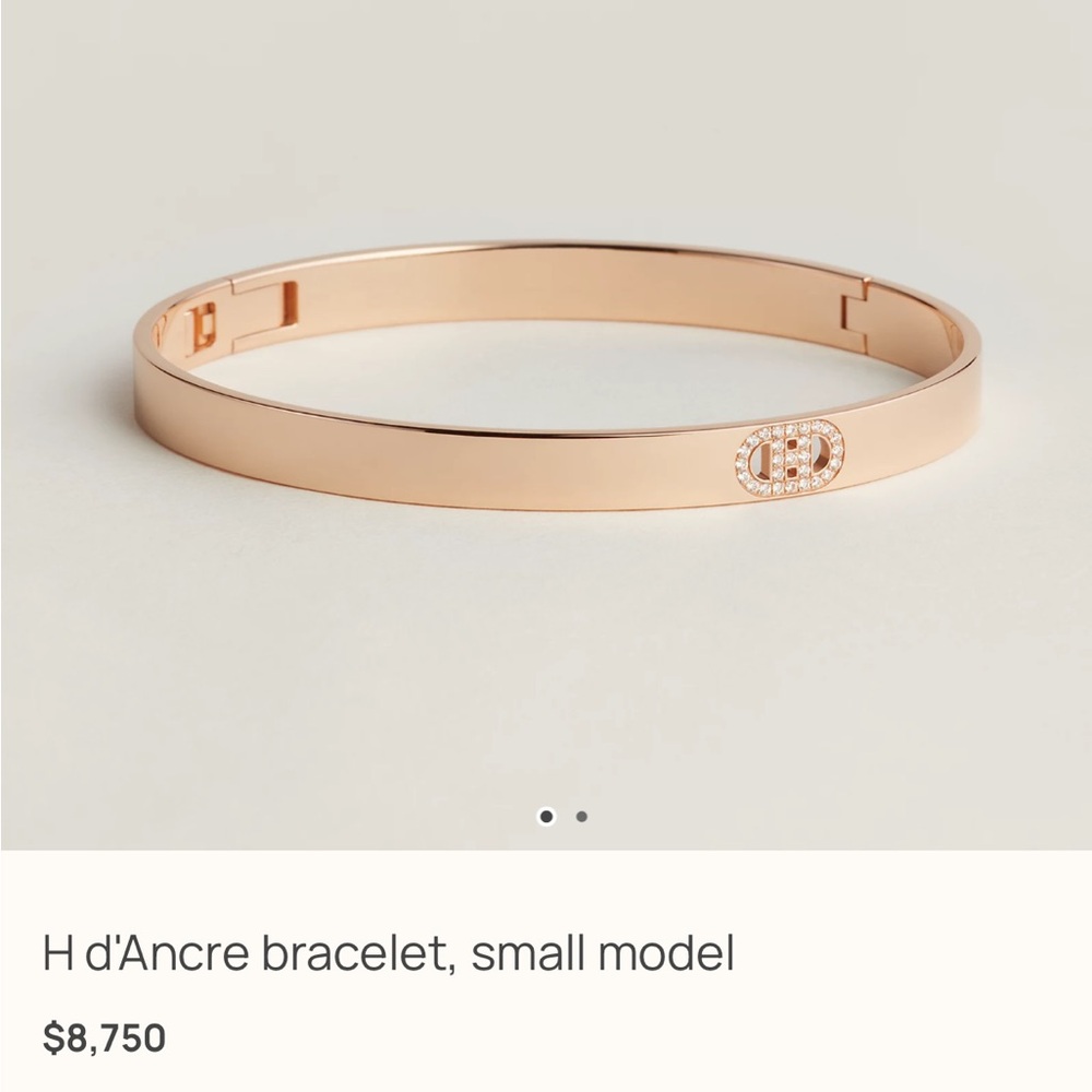 Hermes.  Authentic. D’ancre bracelet. 18k rose gold